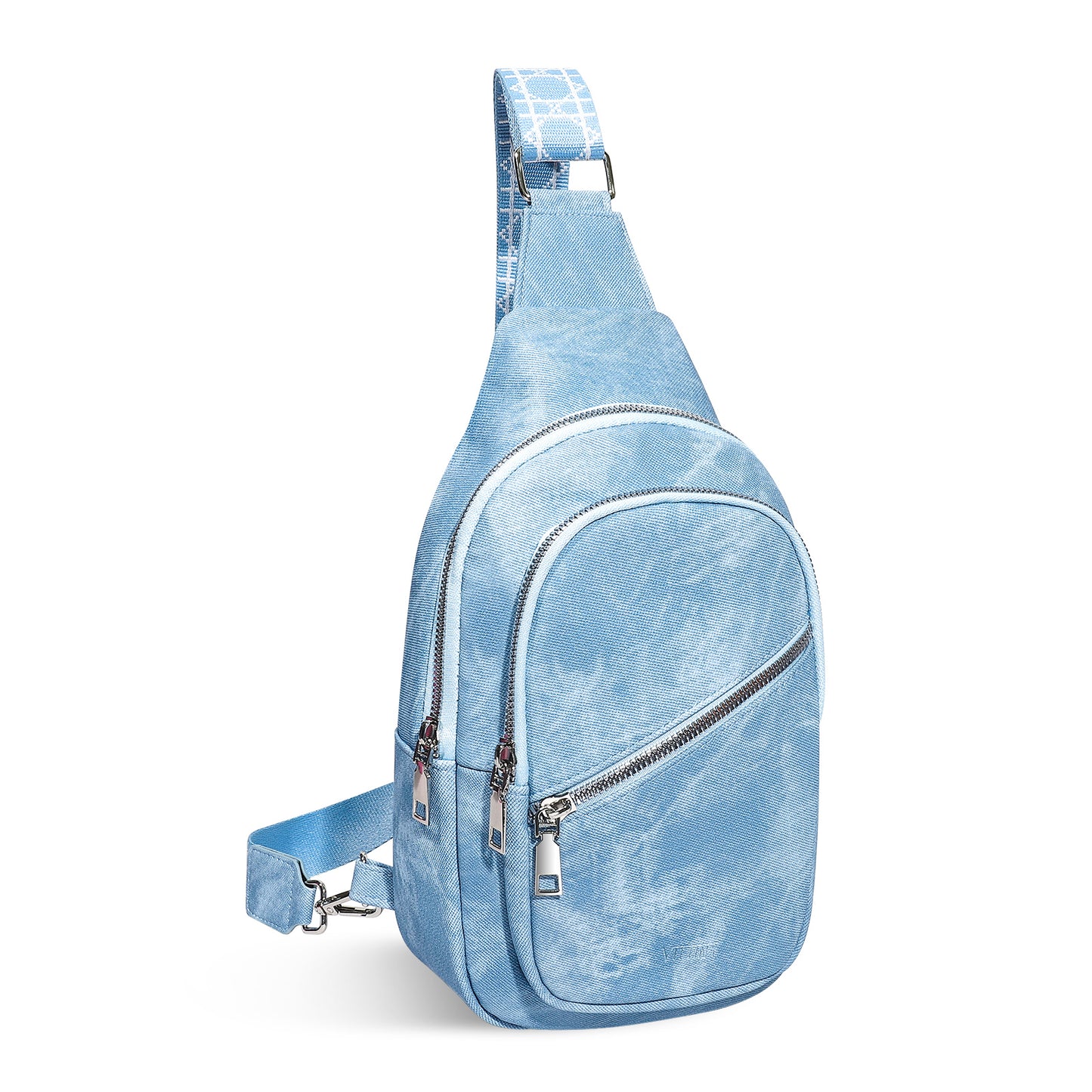 Sling Bag for Women Leather Crossbody Bag Vintage Cross Body Purse for Travel with Guitar Strap, Bohemian Style