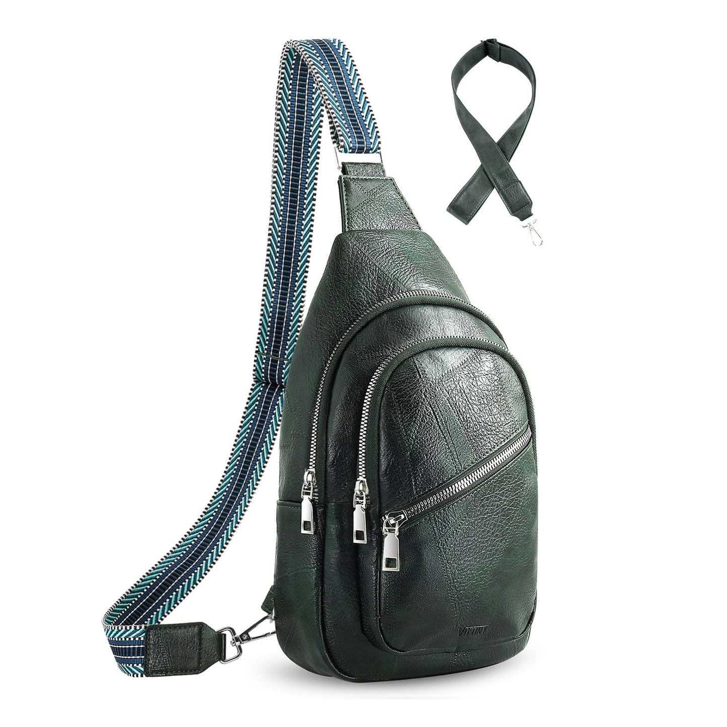 Small Sling Bag for Women Leather Crossbody Bags Fanny Pack Chest Bag for Travel