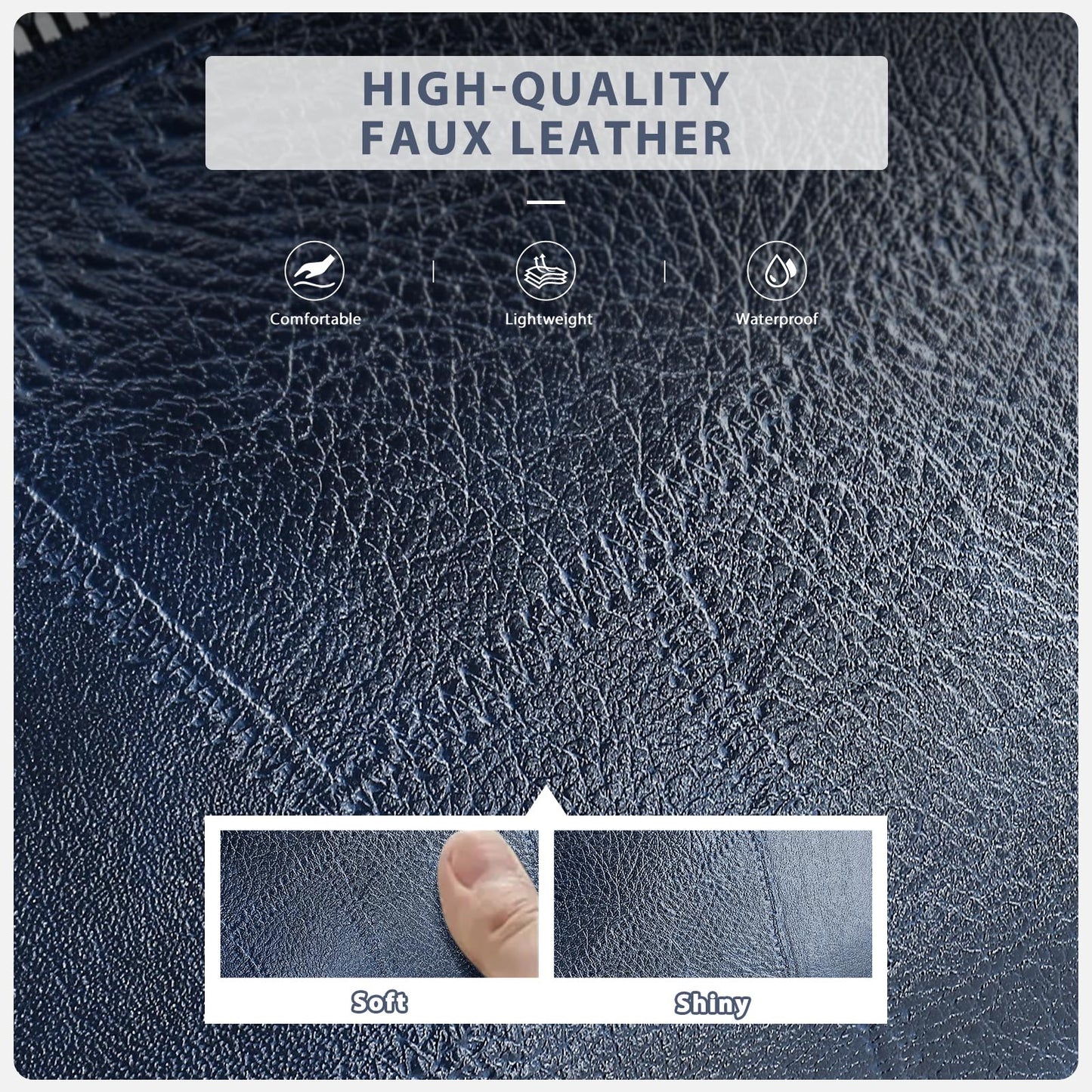 Crossbody Sling Bag for Women Men Anti Theft Cross Body Fanny Pack Belt Bag Purse Gifts for Women Faux Leather, Blue