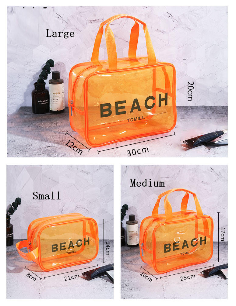 Wholesale Custom Logo Waterproof Women's Makeup Travel Toiletry Cosmetic Zipper Bag Custom Logo Clear Pvc Cosmetic Bag