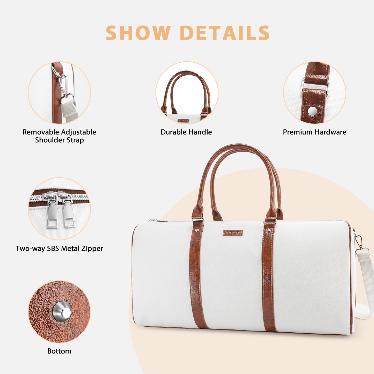 Garment Bag for Travel, Convertible Carry on Garment Duffel Bag for Men 3Pcs Weekender Bag 2 in 1 Hanging Suitcase Suit Bag