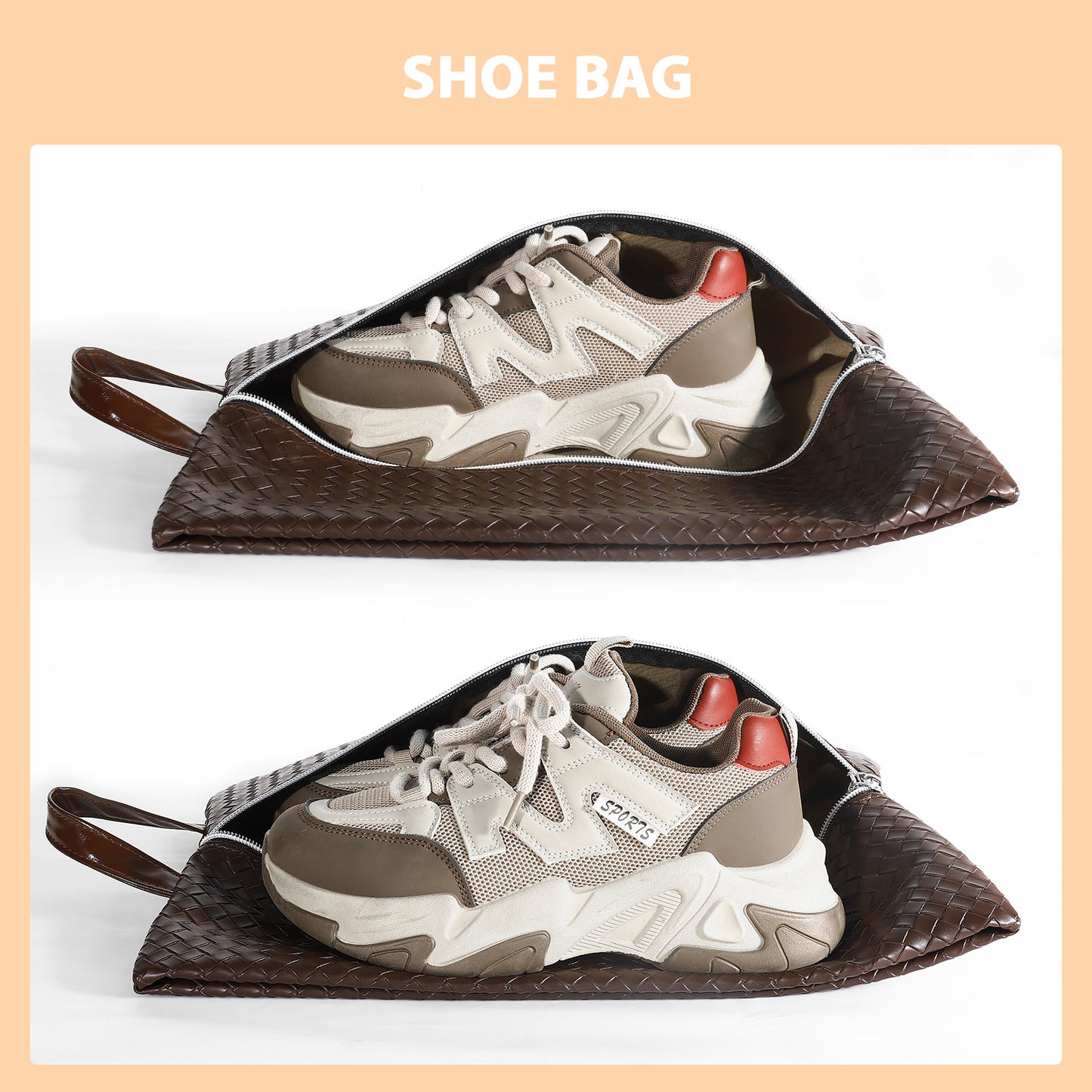 3-in-1 Leather Duffle Bag for Travel with Toiletry Bag and Shoe Compartment, Weekender Overnight Gym Bag for Men Women, Carry On Bag Fits 21 Inch Laptop